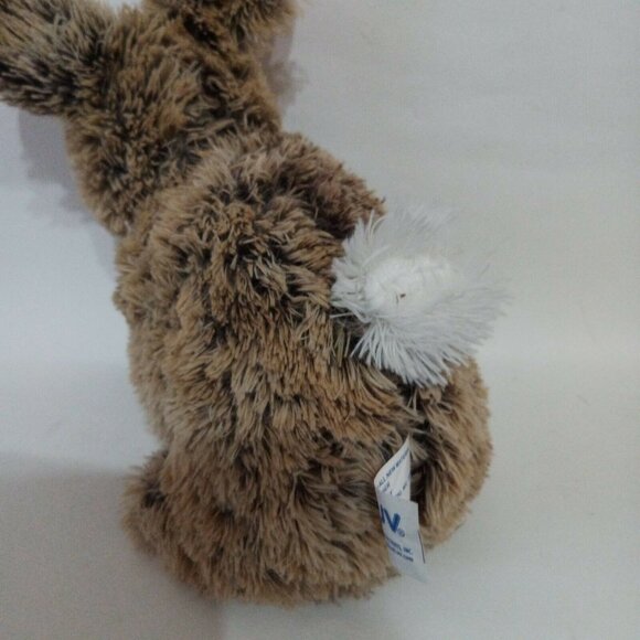 Hug & Luv Brown Plush Bunny Rabbit Stuffed Animal 11" Pink Ears Cute Fluffy Ador - Picture 7 of 9